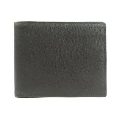 Коричневые мужские аксессуары кошельки PRADA Lether Bi-fol 9x11,5 см б/у F/S - Изображение 1 из 4