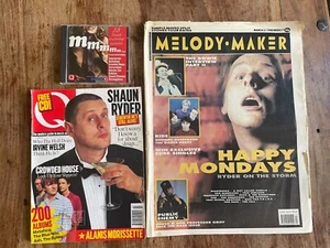SHAUN RIDER - Q JULY 1996 / MELODY MAKER MARCH 1990 / CD / DAVID BOWIE INTERVIEW - Picture 1 of 11