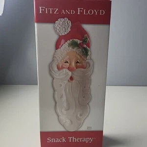 Fitz & Floyd Long Santa Claus Face Snack Therapy Plate Serving Tray Wall Hanging - Picture 1 of 9