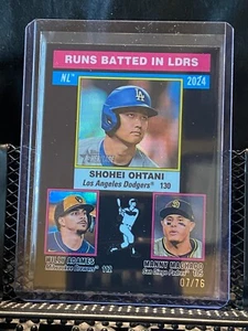 Ohtani / Machado / Adames League LDRS 2025 Topps Heritage Black Refractor #7/76 - Picture 1 of 2