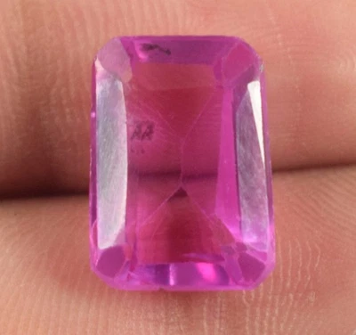 Natürlich Kunzit 9.60 Karat / 13 MM Smaragd Schliff Pink Edelstein Zertifiziert - Bild 1 von 4