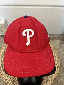 New Era Made In USA Phillies 2008 World Series Baseball Cap Size 7/14 Blue Tip - Picture 1 of 9