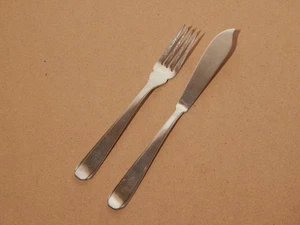 VINTAGE ART DECO BROGGI MILANO SET 12 POSATE PESCE ALPACCA ARGENTATE - Imagen 1 de 13