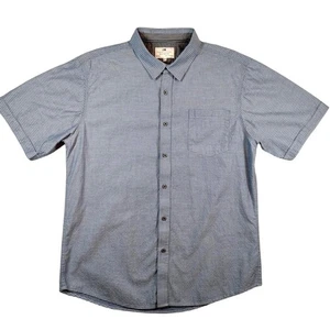 Thread & Cloth Hemd Herren XL Blau Micro Print Kurzarm Knopfleiste Fronttasche - Bild 1 von 9