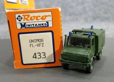 ROCO MINITANKS HO 1:87 433 UNIMOG FL-KFZ MILITARY IOB MADE IN AUSTRIA - Image 1 of 4