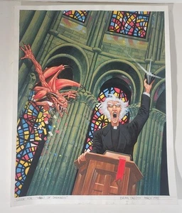 ARTE DE PORTADA ORIGINAL CORAZÓN DE OSCURIDAD BRIAN SNODDY MARZO 1998 13 X 16 - Imagen 1 de 2