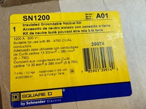 Square D SN1200 SN 1200 PowerPact Kit Neutro Aislado Puesta a tierra -Nuevo- - Imagen 1 de 2