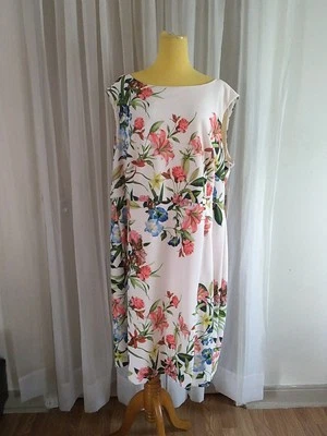 Eliza J Ivory Multicolor Floral Sheath Dress Size 22W Plus size - Image 1 of 4