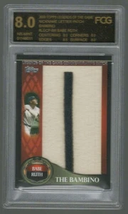 Parche con letras "I" Topps Babe Ruth Legends of the Game 2009 17/50, #LGCP-BR - Imagen 1 de 1
