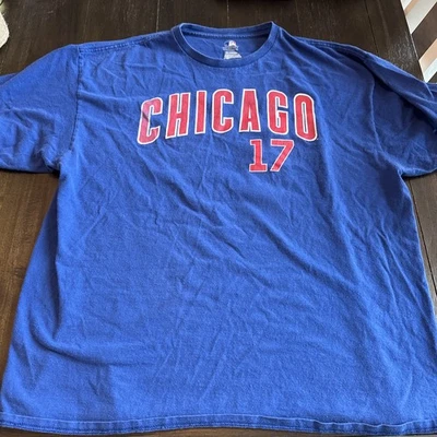 Kris Bryant Chicago Cubs Jersey Shirt 2XL Blue Shirsey MLB Authentic Baseball - Image 1 of 4