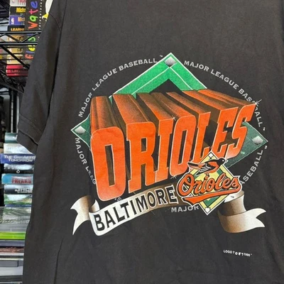 Vintage baltimore orioles shirt black color reprint unisex shirt  AN63056 - Image 1 of 3