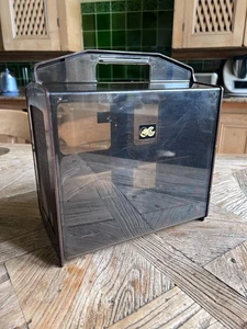 Cambra International Cassette Tape Storage Box holds 40 Plastic Smoked Perspex - Picture 1 of 6