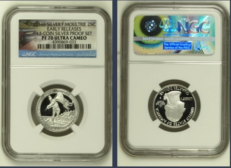2016 S Silver 25C Fort Moultrie PF70 Ultra Cameo NGC - Image 1 of 1