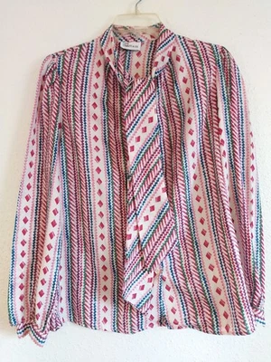 复古 Levi Strauss 复古多色长袖领结 14 码 *原样 — 第 1/4 张图片