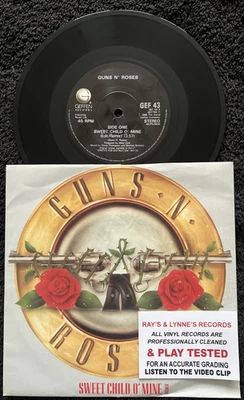Guns N' Roses – Sweet Child O' Mine 7'' Vinyl 1988 CLEANED/TESTED NM VIDEO CLIP - Image 1 of 4