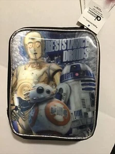 Star Wars Resistance Droids - R2D2 C3PO BB8 Insulated Lunch Tote Bag - Free Ship - Picture 1 of 5