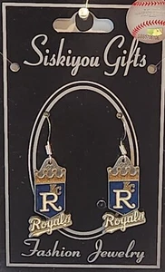 Pendientes colgantes de los reales de Kansas City con licencia MLB joyería de béisbol - Imagen 1 de 4