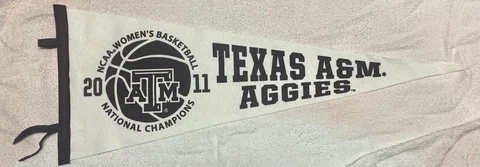 Texas A&M Aggies Basketball  NCAA National Championship Pennant Cover