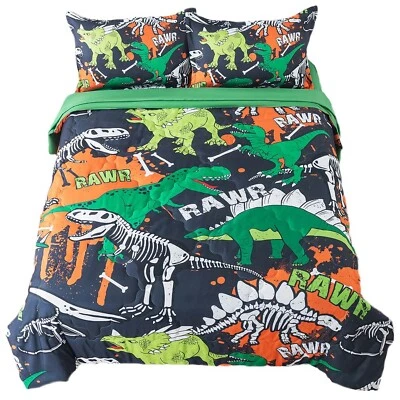 ADASMILE A & S Kids Dinosaur Comforter Twin for Boys Teens Dinosaur Bedding S... - Image 1 of 4