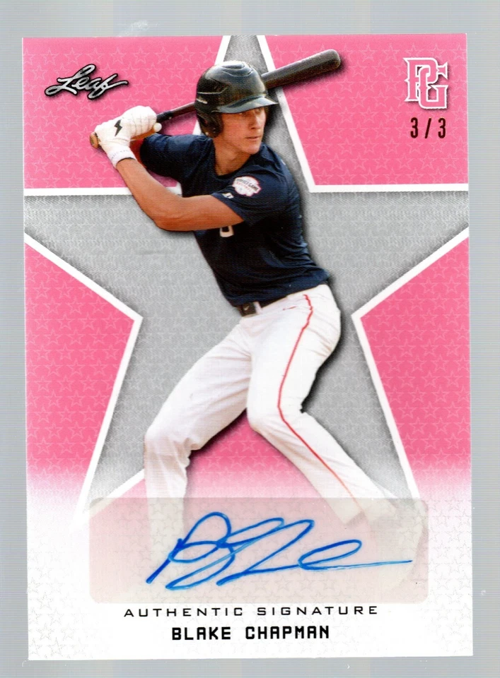 2020 Leaf Perfect Game National Showcase Auto Pink #BABC3 Blake Chapman 3/3 - Image 1 of 1