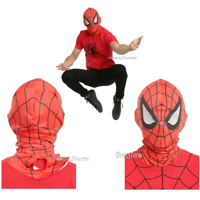 Marvel Spider-man Adulto Halloween Cara Completa Disfraz Máscara Malla Ojos Juegos con disfraces NUEVO Foto 1 de 4