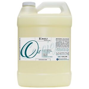 Emu oil 100 Pure organic australian 6 X refined 4 16 32 128 oz hair skin pain 