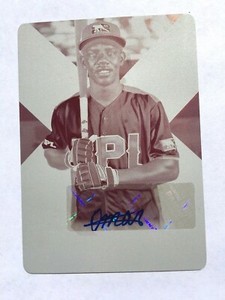 2018 Elite Magenta Printing Plate Autograph Omar Florentino 1/1 Auto ROYALS 