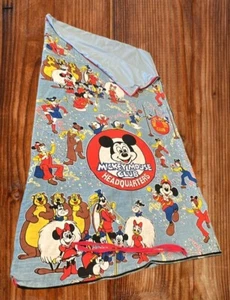 Vintage Disney Mickey Mouse Club Headquarters Sleeping Bag Metal Zippers 1960’s - Picture 1 of 20