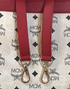44” MCM Gold Hardware Red Leather Handbag Shoulder Crossbody Replacement Strap