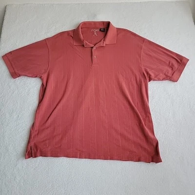 Polo de golf Ping para hombre talla 2XL rosa salmón rendimiento mezcla de poliéster  Foto 1 de 4