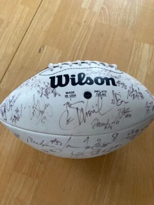 Fútbol firmado por el equipo Oakland Raiders 1996 Foto 1 de 4