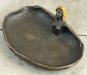 Fin Art Fait à la Main Bronze Soap Dish Bijoux Plateau Sculpture Par Rubin Fonte