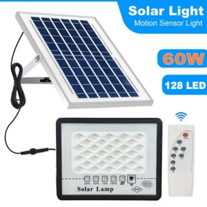 60W 128LED Outdoor Solar Lights Waterproof Garden Landscape Spotlight Flood Lamp - Picture 1 of 18