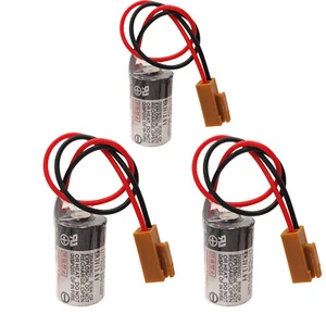 3 X ER3V 3.6V PLC Battery for Toshiba JZSP-BA01 CNC System battery w/ Brown Plug - Picture 1 of 5