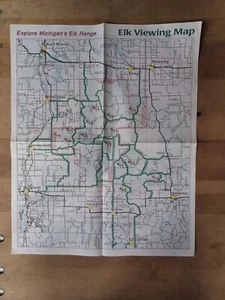 Explore Michigans Elk Range Viewing Map MI Indian River Wolverine Tower... - Picture 1 of 4