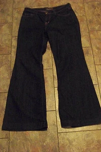 womens david kahn dark wash flare leg denim jeans size 27p 30 x 29 - Picture 1 of 2