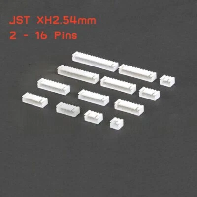 JST XH2.54mm Plug Connector Straight Pin Header 2 3 4 5 6 7 8 9 10 12 14 16 Pins - Image 1 of 2