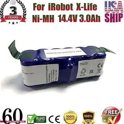 Batería 3.0Ah 14.4V Para iRobot Roomba 500 Series 600 700 800 780 650 Repuesto Foto 1 de 4