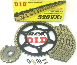 Suzuki DR650 1996-2020 DID Premium 520 Conversion X-Ring Chain and Sprockets Kit - Picture 1 of 11
