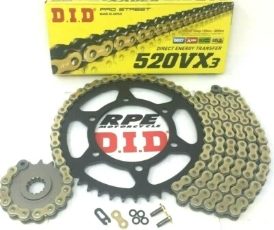 Suzuki DR650 1996-2020 DID Premium 520 Conversion X-Ring Chain and Sprockets Kit - Image 1 of 4