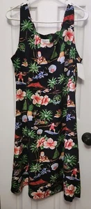 Hawaiian Reserve Collection Christmas Aloha Style Sleeveless Dress Women L NWT - Picture 1 of 3