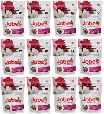 Pacote com 10 picos de fertilizante de rododendro azaléia camélia Jobes 04101 - Quantidade 12 - Imagem 1 de 4