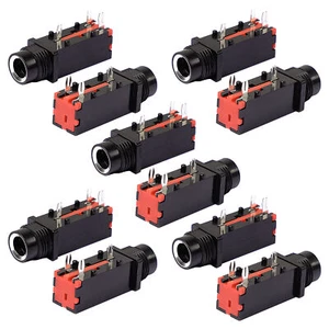 Conectores de PCB de 6,35 mm 1/4 pulgadas 3 pines montaje en panel conector 10 piezas - Imagen 1 de 6