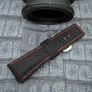 28mm/24mm Canvas Watch Band Bespoke Vintage Minimalist Design - Picture 1 of 9