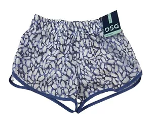 DSG Girls' Stride Run Shorts Size S, Texture Animal Blue Mid Rise Built-in Brief - Picture 1 of 6