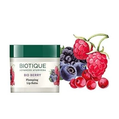 Biotique Bio Berry Plumping Lip Balm Smoothes & Swells Lips, 12 Gm — 第 1/4 张图片