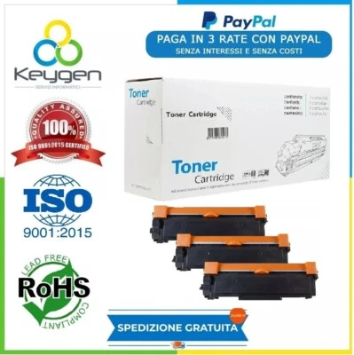 3 TONER TN 2320 COMPATIBILI PER BROTHER MFC L2700DW L2700DN L2701 L2740DW - Immagine 1 di 2