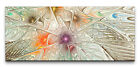 50x120cm Leinwandbild Digital Art - Abstrakte Kunst in Beige Braun Orange Lila