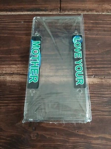 Love Your Mother - / License Plate Cover Clear Plastic Protector Holder - Picture 1 of 1