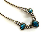 Vintage Handmade Sterling Silver Choker Necklace with Turquoise
